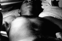 A sleeping John Giorno in Andy Warhol's multi-hour epic